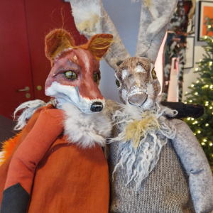 Fuchs und Hase beim Meet and greet